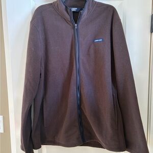NWT Lands' End Polar Fleece Soft Feel Jacket - Full Zip size XL in Warm Brown